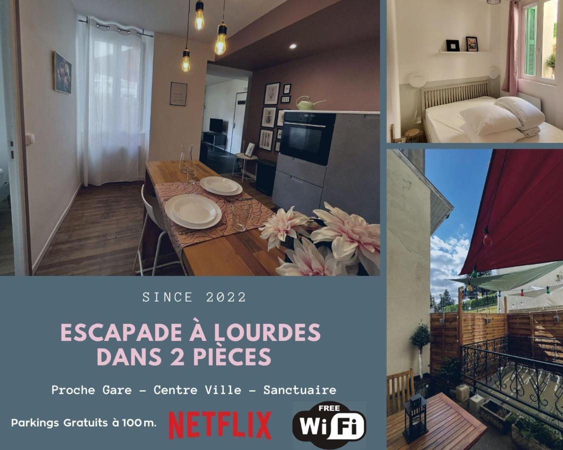 Escapade A Lourdes Dans Beau T2 Avec Terrasse - Proche Gare Et Centre Ville Екстер'єр фото